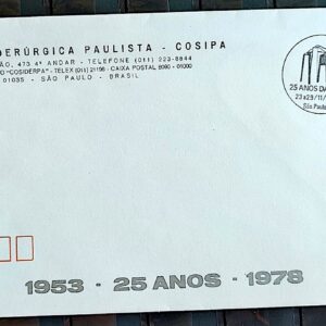 Envelope PVT 000 1979 Cosipa Industria Economia CBC e CPD SP