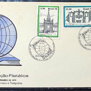 Envelope PVT 000 1979 Dia da Divulgacao Filatelica Chafariz Arquitetura Brasiliana