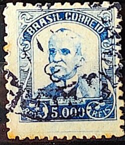 Selo Regular Cod RHM 309 Vovo Ruy Barbosa 5000 Reis Filigrana N 1936 Circulado 15