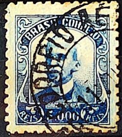 Selo Regular Cod RHM 309 Vovo Ruy Barbosa 5000 Reis Filigrana N 1936 Circulado 16