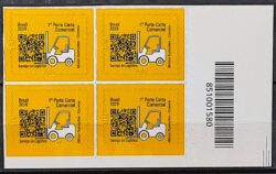 Selo Regular RHM 866 Servico Postal Logistica Empilhadeira 2019 Quadra Codigo de Barras