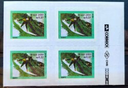 Selo Regular RHM 790 Esportes Radicais Surfe 2000 Quadra Vinheta Correios