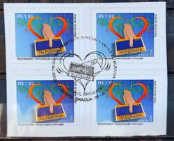 Selo Regular RHM 847 Telegrama Servico Postal Mao Coracao 2009 Quadra CBC DF