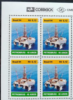 C 1906 Selo Petrobras Petroleo Energia 1994 Quadra Vinheta Correios