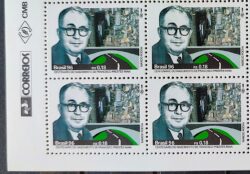 C 1986 Selo Francisco Prestes Maia 1996 Quadra Vinheta Correios