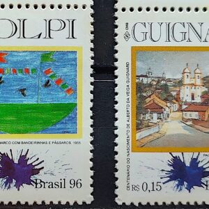 C 1988 Selo Alfredo Volpi e Alberto da Veiga Guignard Arte 1996 Serie Completa