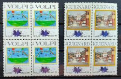 C 1988 Selo Alfredo Volpi e Alberto da Veiga Guignard Arte 1996 Serie Completa Quadra
