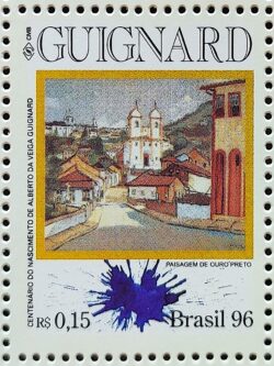 C 1989 Selo Centenario Alberto da Veiga Guignard Arte 1996