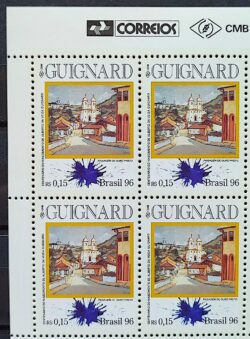 C 1989 Selo Centenario Alberto da Veiga Guignard Arte 1996 Quadra Vinheta Correios