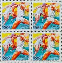C 1996 Selo Centenario Olimpiada Atlanta 1996 Maratona Quadra