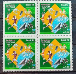 C 2001 Selo Telecom Comunicacao Volei Futebol Salto em Altura Satelite 1996 Quadra