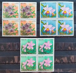 C 2007 Selo Conferencia Mundial de Orquideas Flora 1996 Serie Completa Quadra