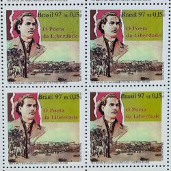 C 2024 Selo Poeta Castro Alves Literatura 1997 Quadra