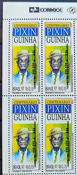 C 2031 Selo Centenario Pixinguinha Musica 1997 Quadra Vinheta Correios