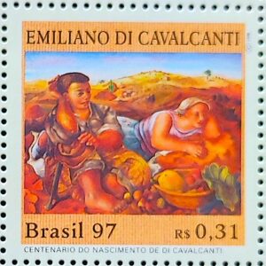 C 2042 Selo Emiliano Di Cavalcanti Ciganos Arte 1997