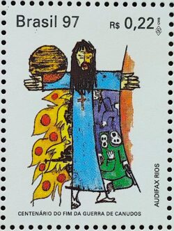 C 2045 Selo Centenario Guerra dos Canudos Antonio Conselheiro Religiao Militar 1997