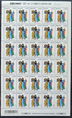 C 2045 Selo Centenario Guerra dos Canudos Antonio Conselheiro Religiao Militar 1997 Folha