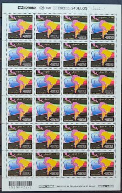 C 2046 Selo Integracao Mercosul Comunicacao Telebras Mapa 1997 Folha