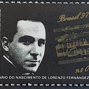 C 2047 Selo Compositores Brasileiros Piano Musica Lorenzo Fernadez 1997