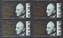 C 2048 Selo Compositores Brasileiros Piano Musica Francisco Mignone 1997 Quadra