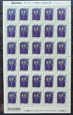 C 2050 Selo de Natal Anjo Religiao 1997 Folha