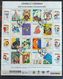 C 2051 Selo Crianca e Cidadania Direito Justica Ayrton Senna Senninha 1997 Folha CBC Brasilia