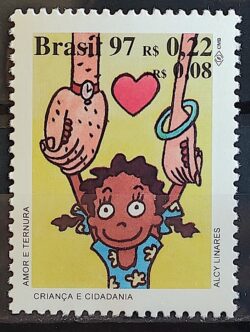 C 2052 Selo Crianca e Cidadania Direito Justica Amor Ternura Coracao 1997
