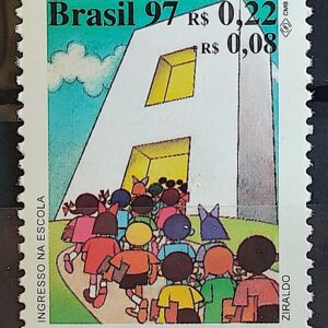 C 2053 Selo Crianca e Cidadania Direito Justica Escola Educacao 1997 Vinheta Ayrton Senna Senninha