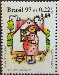 C 2054 Selo Crianca e Cidadania Direito Justica Mae Mulher 1997