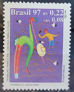 C 2056 Selo Crianca e Cidadania Direito Justica Trabalho Escola 1997