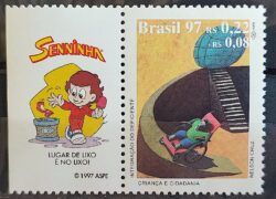 C 2059 Selo Crianca e Cidadania Direito Justica Mobilidade Cadeirante 1997 Vinheta Ayrton Senna Senninha Meio Ambiente