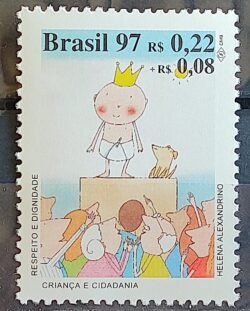 C 2065 Selo Crianca e Cidadania Direito Justica Respeito Cachorro 1997