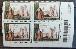 C 2142 Selo Mosteiro de Sao Bento Igreja Religiao 1998 Quadra Codigo de Barras