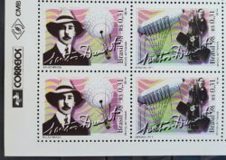 C 2143 Selo Santos Dumont Aviao Aviacao Balao 1998 Serie Completa Quadra Vinheta Correios