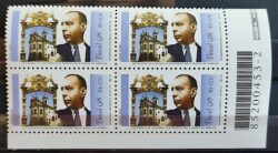 C 2151 Selo Rodrigo de Melo Franco Igreja Jornalista Escritor 1998 Quadra Codigo de Barras