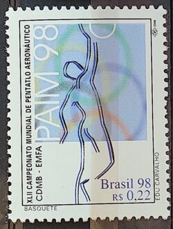 C 2157 Selo Pentatlo Aeronautico Militar Basquete 1998