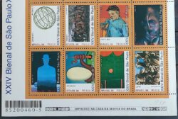 C 2159 Selo Bienal de Sao Paulo Van Gogh Arte 1998 Serie Completa Codigo de Barras