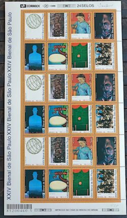 C 2159 Selo Bienal de Sao Paulo Van Gogh Arte 1998 Serie Completa Folha