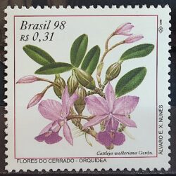 C 2171 Selo Flores do Cerrado Orquidea 1998