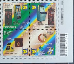 C 2188 Selo Historia dos Correios Caixas Postais Servico Postal 1999 Codigo de Barras