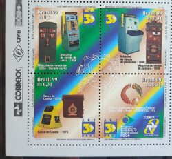C 2188 Selo Historia dos Correios Caixas Postais Servico Postal 1999 Vinheta Correios