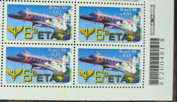 C 2196 Selo Aviao Esquadrao de Transporte Aereo Aguia Mapa 1999 Quadra Codigo de Barras