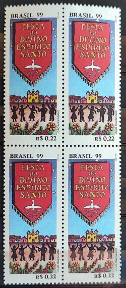 C 2197 Selo Festa do Divino Espirito Santo Igreja Religiao 1999 Quadra