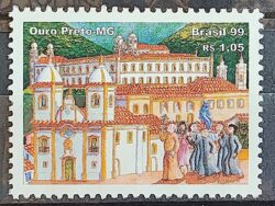 C 2198 Selo Patrimonio da Humanidade Igreja Ouro Preto 1999
