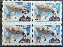 C 2202 Selo Dirigivel Santos Dumont Aviao Aviacao 1999 Quadra