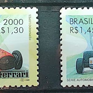 C 2345 Selo Automobilismo Chico Landi Ayrton Senna Formula 1 Carro 2000 Serie Completa