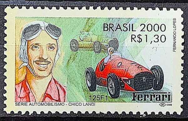 C 2345 Selo Automobilismo Chico Landi Formula 1 Carro Ferrari 2000 1