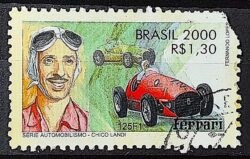 C 2345 Selo Automobilismo Chico Landi Formula 1 Carro Ferrari 2000 Circulado 1