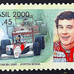 C 2346 Selo Automobilismo Ayrton Senna Formula 1 Carro 2000 1