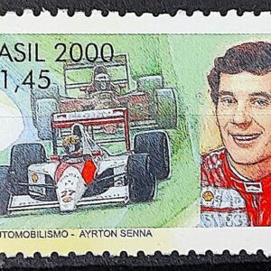 C 2346 Selo Automobilismo Ayrton Senna Formula 1 Carro 2000 2